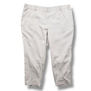 Eileen Fisher Tencel Ankle Pants Womens 2X‎ Grey High Rise Trouser